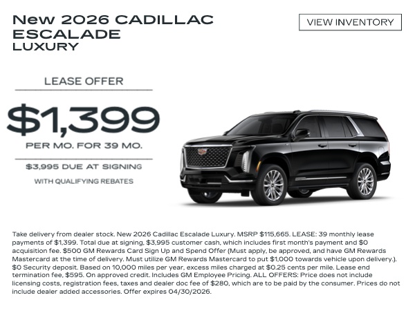 【激レア】CADILLAC LUCKIES & CADILLAC 2枚セット Cadillac Specials available on new Cadillac Cars & SUV in Michigan